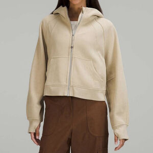 Lululemon Scuba Oversized Full Zip Hoodie Size M/L Trench Beige Tan